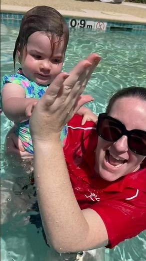 Toddler Jumping Into The Pool #swimming #pool #toddler #family #summer #holidays #splash #swim