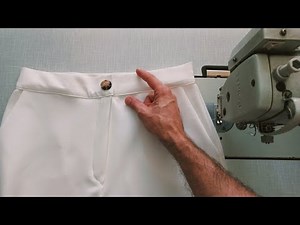 How To Sew A Waistband On Pants For Beginners | Sewing Technique