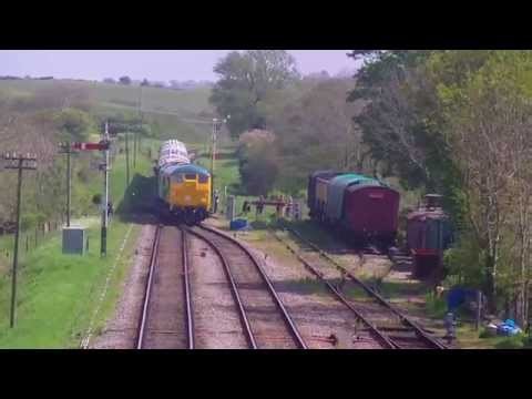 swanage diesel gala class 24 heading to corfe castle