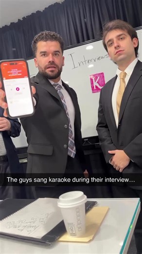 Cliff Cisneros on Instagram: "These guys sang karaoke during their job interview? #weirdinterview #officelife #comedy #explore @karafun #karafunpartner coupon code: CLIFF50"