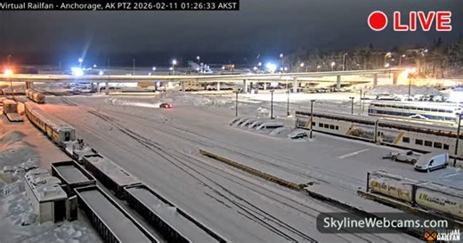 【LIVE】 Webcam Stazione di Anchorage - Alaska | SkylineWebcams