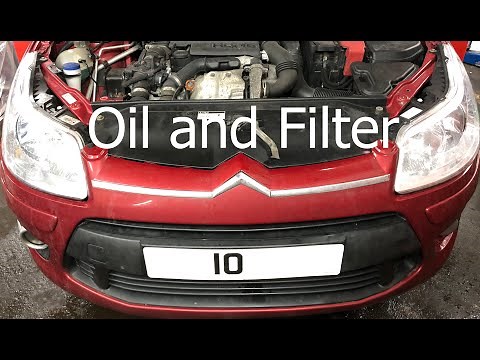 Citroen C4 1.6 HDI How To Change Oil and Filter Service DIY