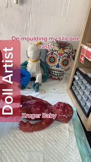 Silicone castings #siliconedoll #creepydoll #fyp