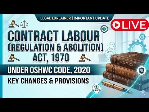 🔴 LIVE: Contract Labour Act 1970 vs OSH Code 2020 | UGC NET Code 55