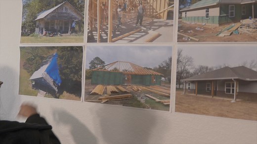 Muscogee Nation Principal Chief David Hill, Del Beaver MCN Second Chief, the MCN Department of Housing and members of the The Muscogee Creek National Council presenting the key to her brand new home to Muscogee citizen, Ms. Sally Herrod. #ForOurPeople | The Muscogee Nation