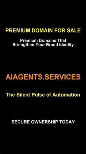 AIAGENTS.SERVICES Premium Domain For Sale AI Automation Brand Identity #domainforsale #premiumdomain