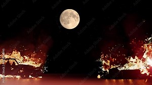 Burning police car in the night. 4K UHD Fire flames from car accident of traffic collision in highway road. Firefighter safety disaster accident and public service 3d render concept.