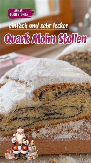 Quark Mohn Stollen Rezept - ohne Hefe - einfache und leckere Weihnachtsrezepte