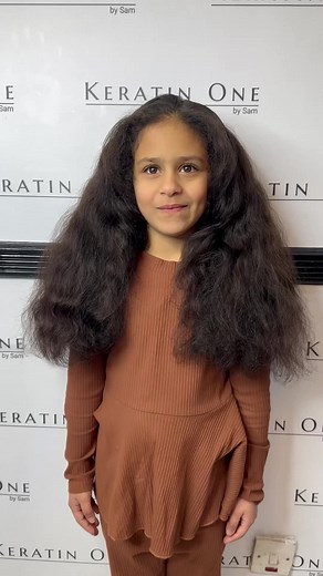 7 year old gets Keratin Treatment 😍 #hairtransformation #longhair #childrenshair #keratintreatment #keratin #fyp #hairsalon