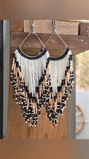 #beads #beadedearrings #handmade #jewellery #fringe #trending