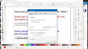 Using the Hershey text extension