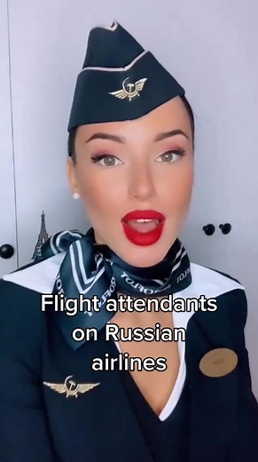 Russian flight attendants are very beautiful ❤️✈️ These ladies work at Aeroflot, Russian airlines #airlines #flightattendant #flightattendants