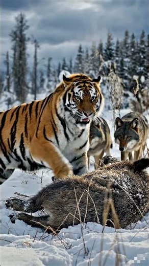 I Put a GoPro on a Siberian Tiger! 🐯❄️ #youtubeshorts