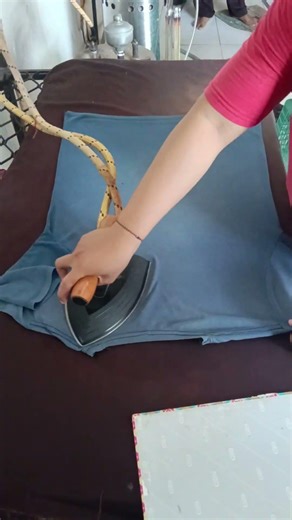 “Fast tips to iron clothes neatly and easily with a folding template.”#ASMR#iron #satisfying