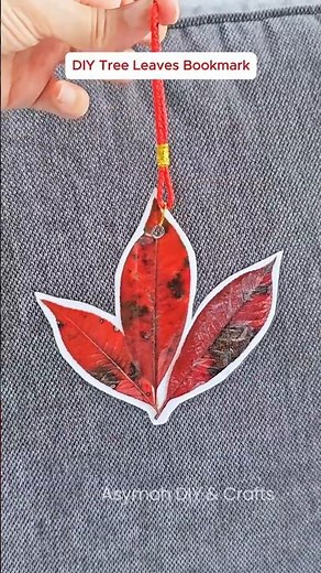 This Tree Leaf Bookmark is So Pretty 🍃 Easy DIY #handmade #aesthetic #shortsviral