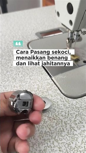 Here's how to install the bobbin case and raise the bottom thread #shopee #sewing #tailoring #mac...