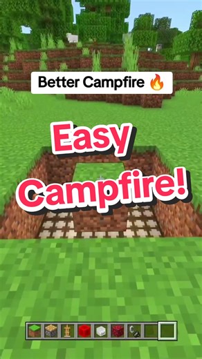 Easy Campfire in Minecraft Tutorial