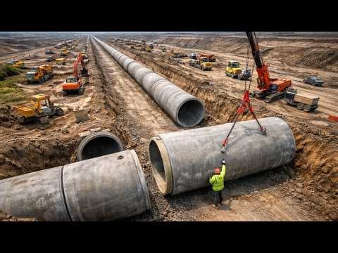 Watch Pipes Built Like Megastructures. Pipeline Manufacturing & Installation Documentary