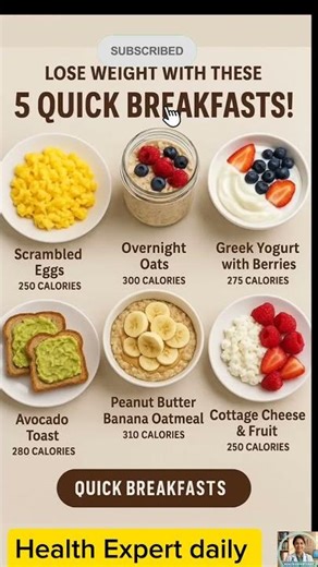 Best Low-Calorie Breakfast Ideas for Weight Loss 🍓 #daily #diet #viral