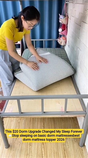 This $20 Dorm Upgrade Changed My Sleep Forever ☁️Stop sleeping on basic dorm mattress topper 2026