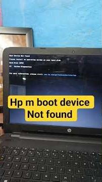 Boot Device Not Found HP Laptop Fix Kaise Kare | 100% Working Method #fix