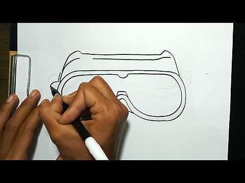 How to Draw Protective Safety Glasses Step by Step Easily