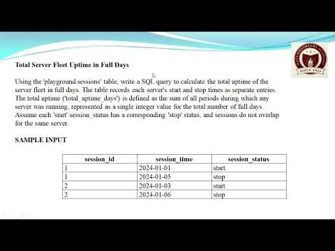 SQL DATEDIFF Explained: Calculating Total Server Uptime | Date Functions in SQL Tutorial
