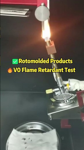 V0 Flame Retardant Test for Rotomolded Products #rotomolding