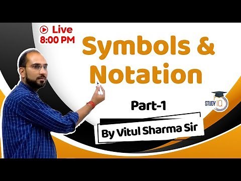 Symbols Notation || Part 1 || Reasoning Class || By Vitul Sir || Study IQ