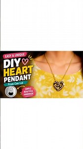 DIY Heart Pendant from Can Lid 😍 Best Waste to Jewellery Idea #Shorts