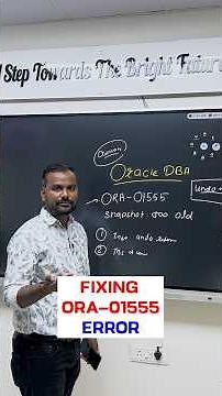 Ankush Sir Explains ORA-01555 | Fix Snapshot Too Old Error