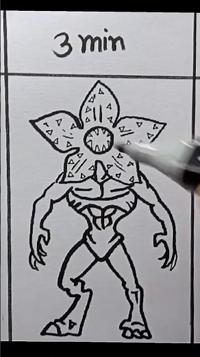 How To Draw a Demogorgon .Step by Step drawing #drawing #art #strangerthings #viral