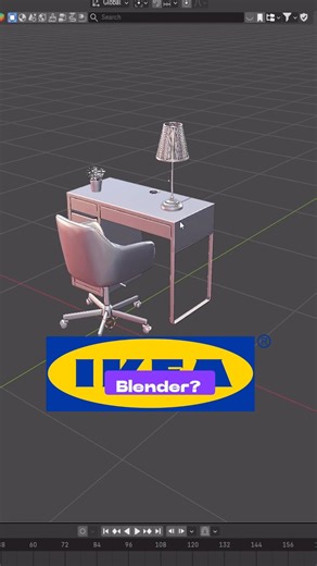 Add your favorite furniture from #ikea in Blender with this free add-on #blendertips #blendertricks