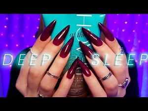 ASMR Gentle Tapping and Scratching for Sleep 💜 (No Talking) 💜Tapping With Long Nails
