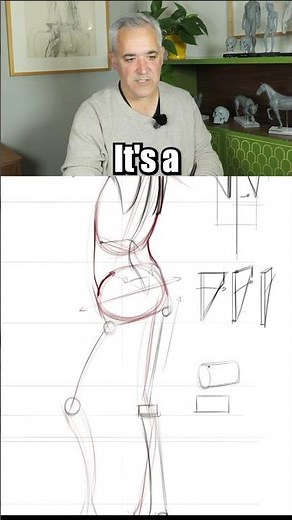 Using drawing fundamentals to draw a knee #art #figurestudy #drawing
