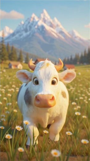 “This cute animated cow is walking straight into everyone’s heart! 🐄💛”#cow #memes #cute#funny #reels