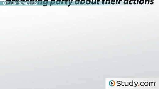 Legal Remedy in Law | Definition & Types