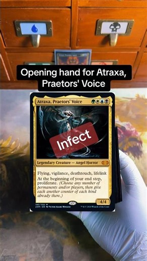 Atraxa, Praetors' Voice opening hand! #openinghand #edh #magicthegathering #commander #mtg #infect