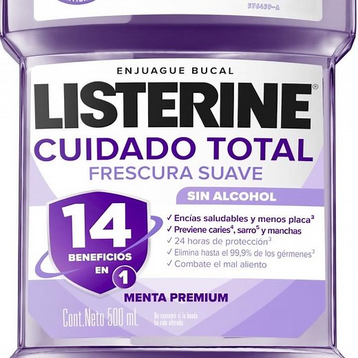 ¿Limpieza profunda sin ardor para la salud completa de tu boca? LISTERINE® Cuidado Total sin alcohol