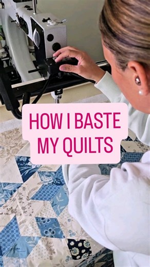 Natalia Bonner on Instagram: "This is real time. No speed-ups. No shortcuts. Just how I actually baste a quilt on my longarm. I’ve always pinned my quilts to the leaders — I don’t float. Once the top is rolled on, I pull it up and baste along the top edge and down both sides as far as my throat space will allow. And yes… I almost always use a manual single stitch for basting. Not because my machine doesn’t have great settings — it does — but because I want full control. If I need stitches closer