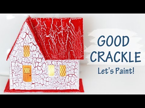Folk Art Crackle Medium Demo | Primitive Putz House DIY