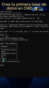 Cómo Crear Tu Primera Base de Datos desde CMD