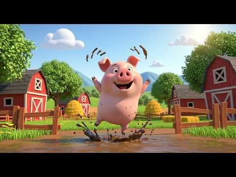 Pig Song for Kids 🐖 | Cute Pig in Mud Farm | Nursery Rhymes & Baby Songs