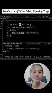 JavaScript if("0" == false) Explained | Equality Trap 🤯