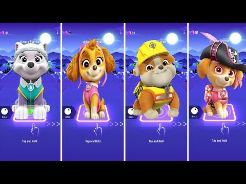 Paw Patrol VS Marshall VS Paw Patrol Ryder VS Rubble Paw Patrol🎶Coffin Dance Song Tiles Hop EDM Rush