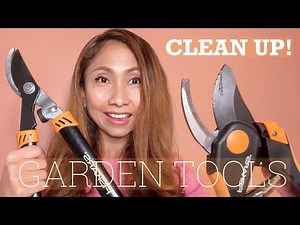How to Clean Garden Tools FISKARS - Fall Garden Clean Up #toolstips