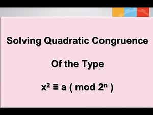 Quadratic Congruence where modulus is powers of 2