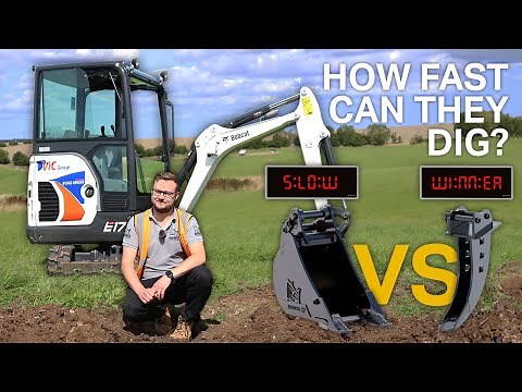 MICRO TRENCHING BUCKET VS DIGGING BUCKET - How fast can they dig?