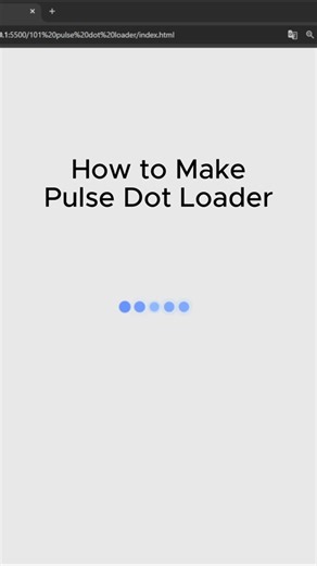 how to make pulse dot loader #coding #html #htmlcss #tutorial #tutorials #frontend