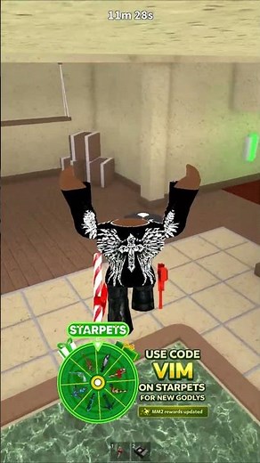 CRAZY MM2 GLITCH (Tutorial at 10k Likes) 😱 #mm2 #roblox #starpets